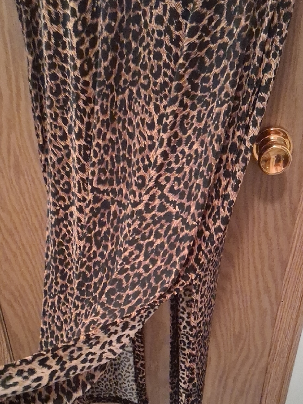 JSX Leopard Print Sleeveless Long Vest - Brown/Black - Picture 3 of 5